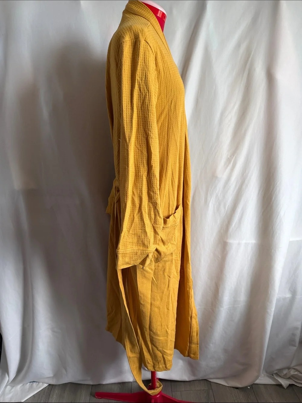 Amazon Essentials Mustard Yellow Waffle Robe - Picture 5 of 5